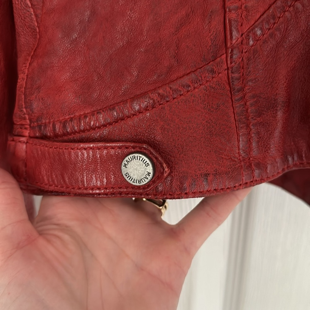 Mauritius leather lambskin jacket sz 6 - Picture 5 of 8